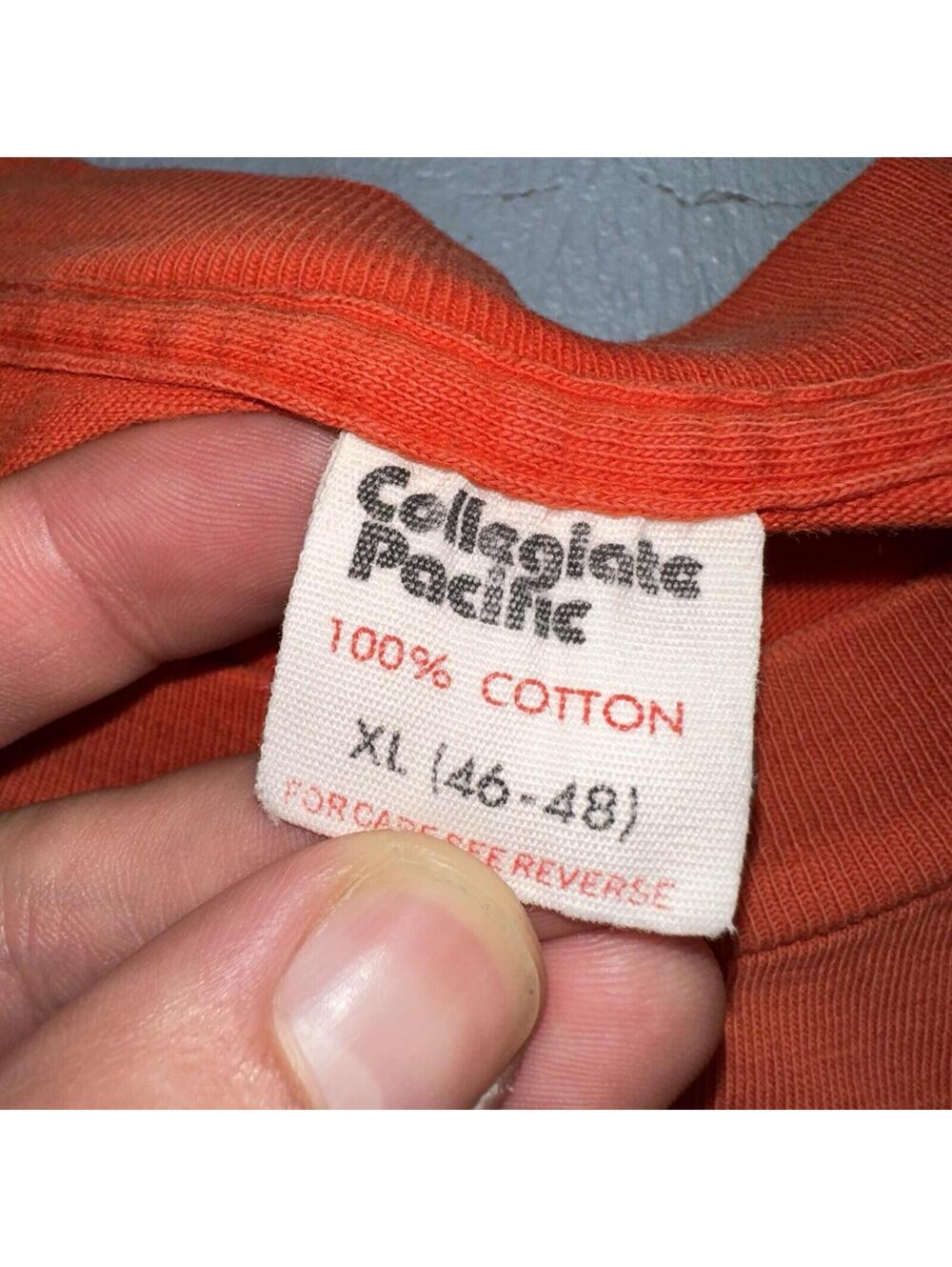 OSU Oregon State USA 70s 1970 VTG T Shirt USA Beavers RARE Single Stitch XL - Picture 3 of 10